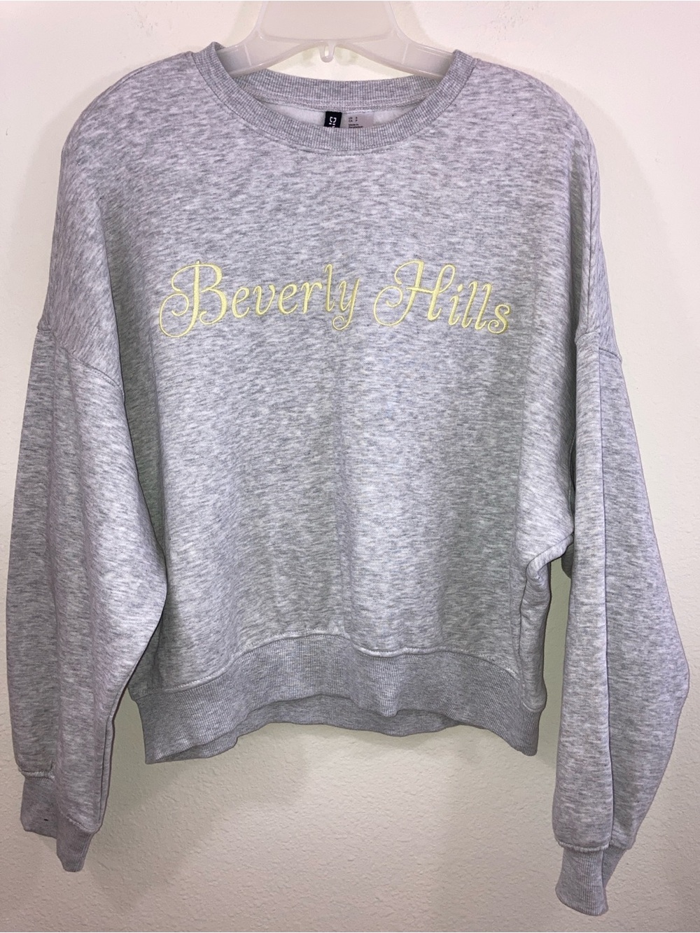 Divided by H&M Beverly Hills Embroidered Sweatshirt Size S Gray NWT